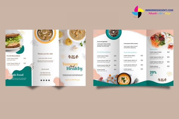 mẫu brochure thực phẩm