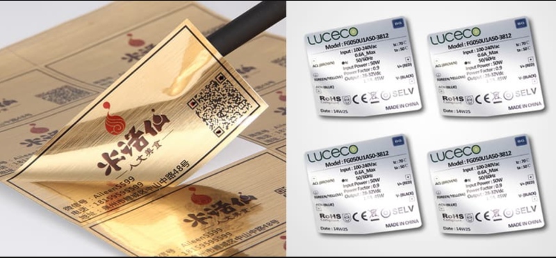 Tem decal xi bạc được làm từ hợp chất kim loại