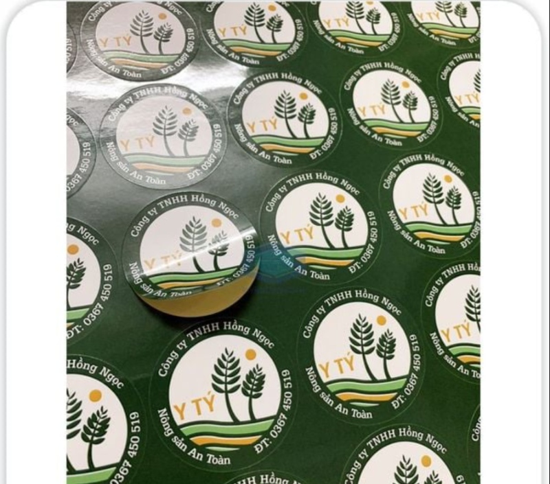 Tem nhãn decal giấy là loại tem gồm hai mặt