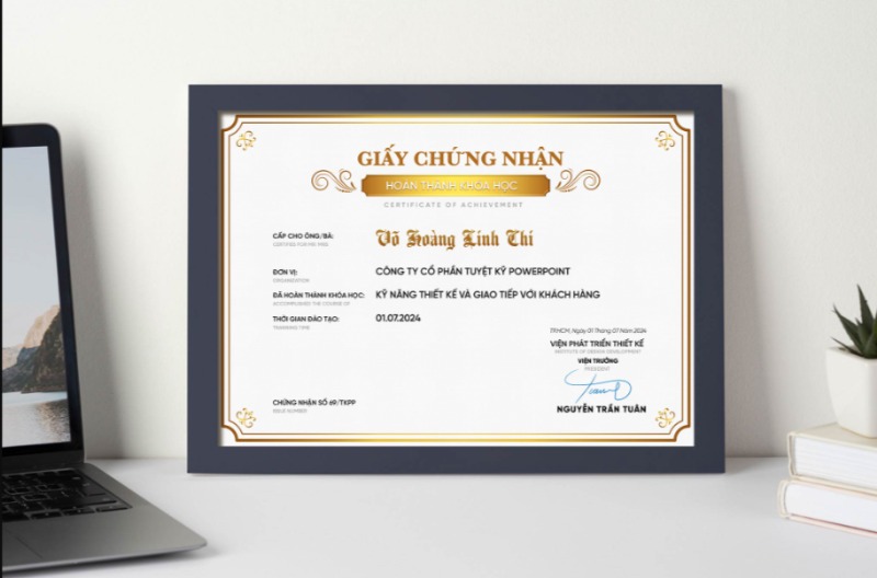 chứng chỉ, chứng nhận khóa học, đào tạo