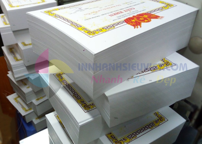 Những lưu ý khi in bằng khen, giấy khen hàng loạt