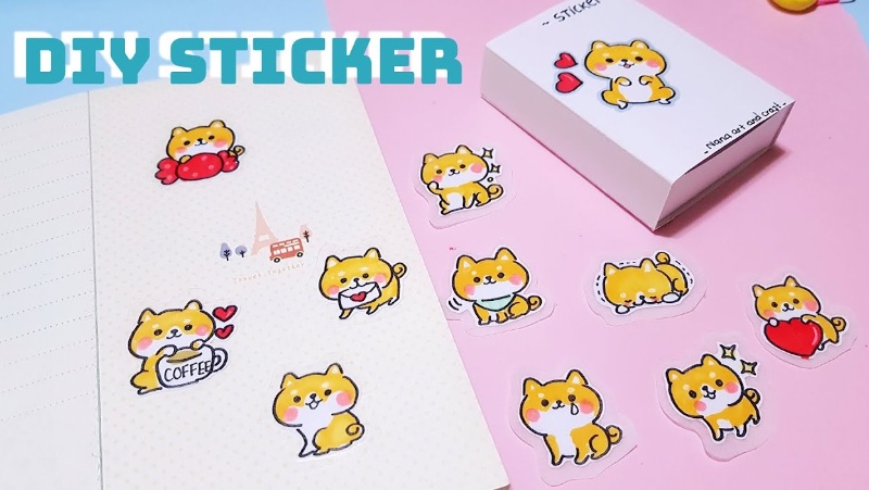 việc tự làm sticker tại nhà mà không cần dùng băng keo 2 mặt đơn giản