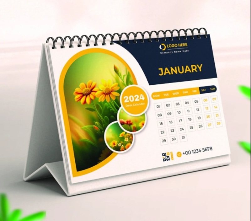 Lịch chữ A in logo doanh nghiệp đẹp