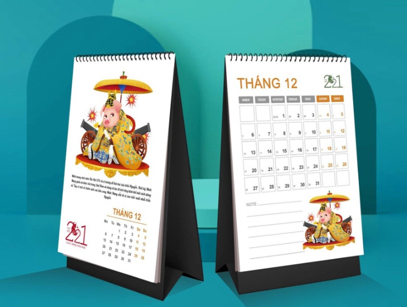 Lịch chữ A theo chủ đề 12 con giáp