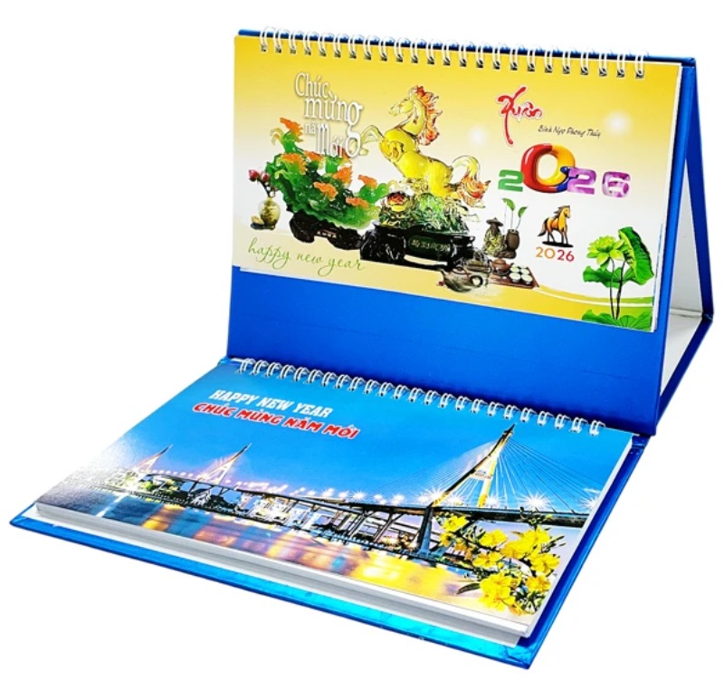 Lịch chữ M gam màu Pantone 2026