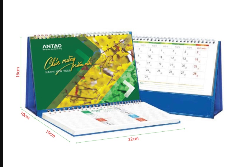 Lịch chữ M kết hợp QR code