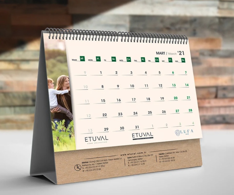 Lịch để bàn là dòng lịch có kích thước nhỏ gọn