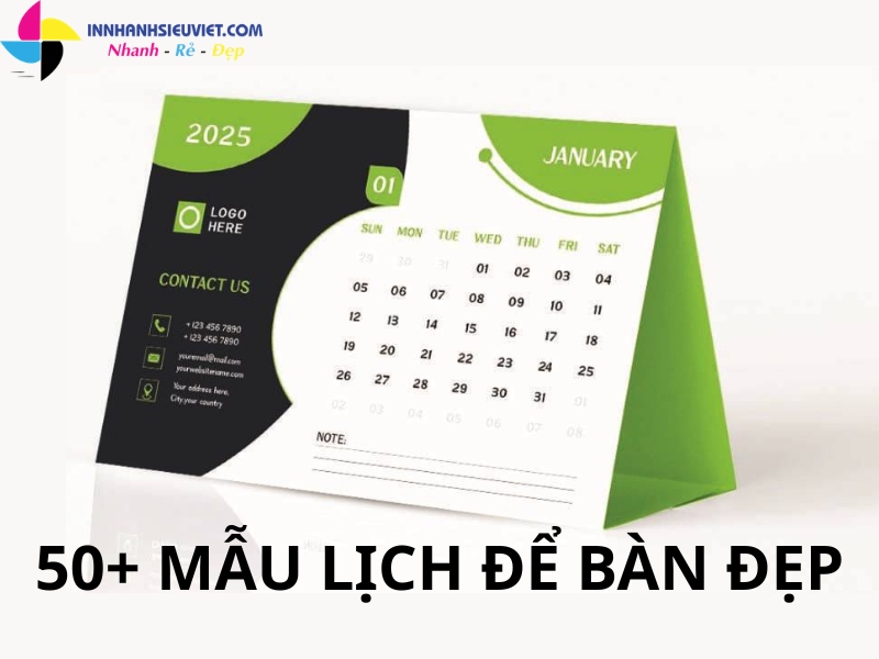 Mẫu Lịch Để Bàn Đẹp 2025