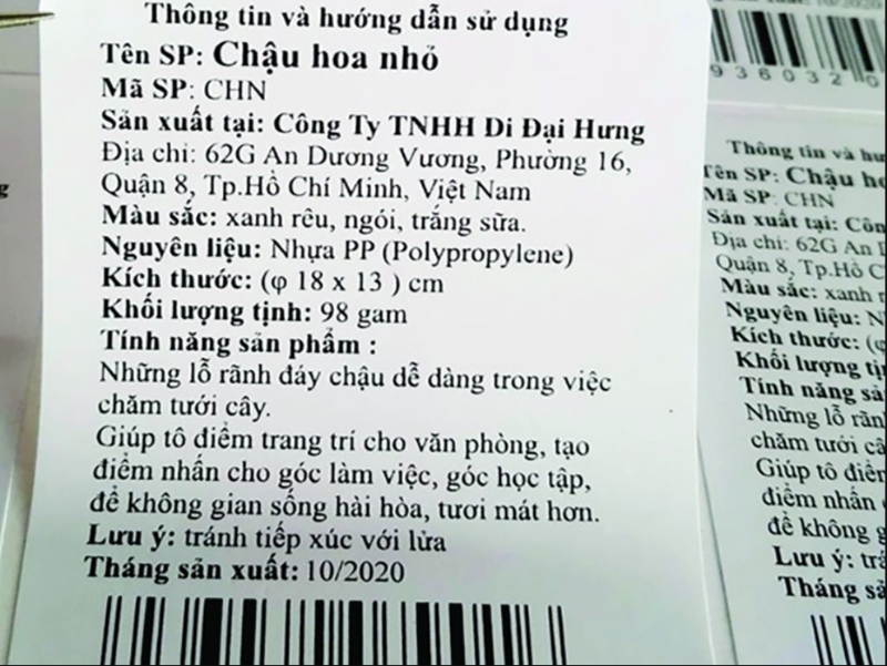 mẫu tem phụ sản phẩm tăng uy tín cho doanh nghiệp