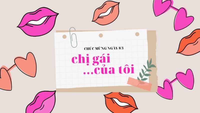 mẫu thiệp 8 tháng 3 tặng chị gái
