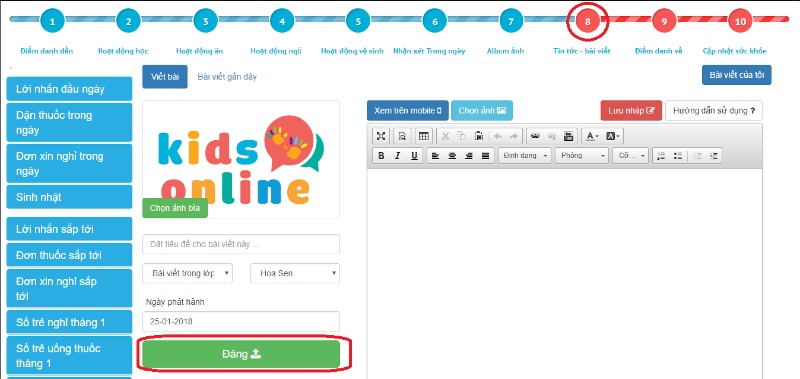 Phần mềm in giấy khen KidsOnline
