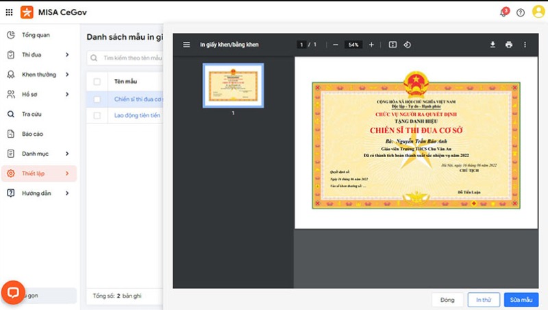 Phần mềm in giấy khen là gì?