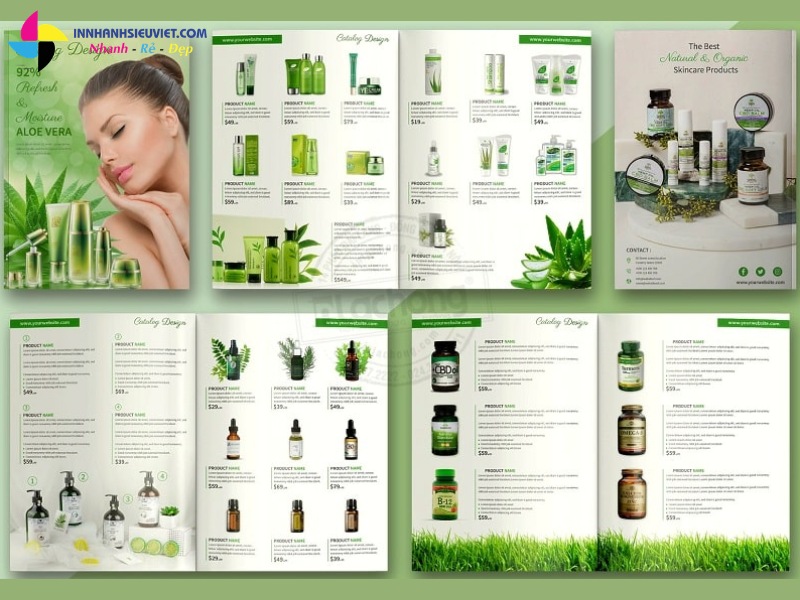 mẫu thiết kế catalogue mỹ phẩm