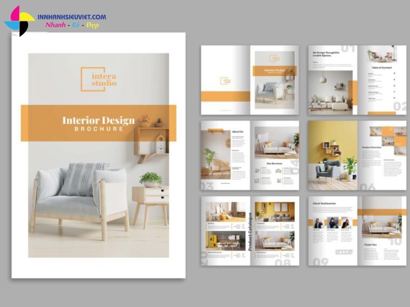 mẫu thiết kế catalogue nội thất bàn ghế