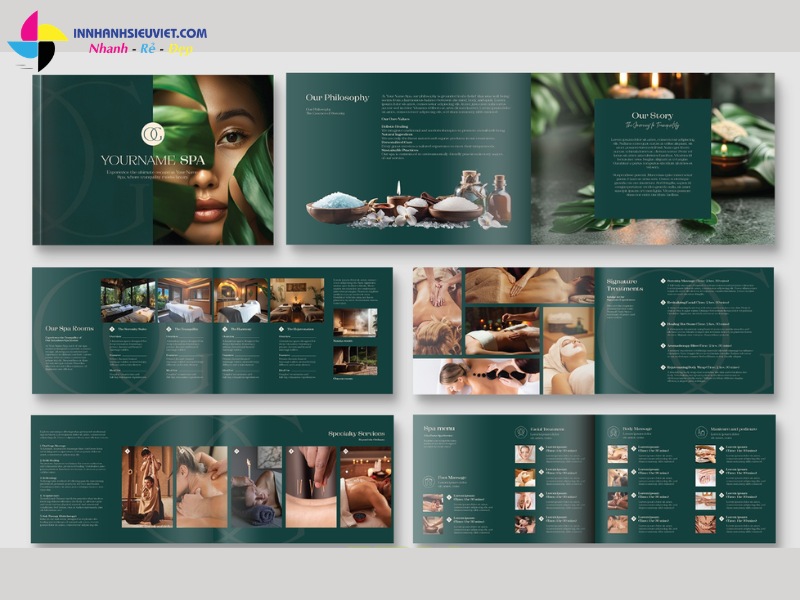 mẫu thiết kế catalogue spa