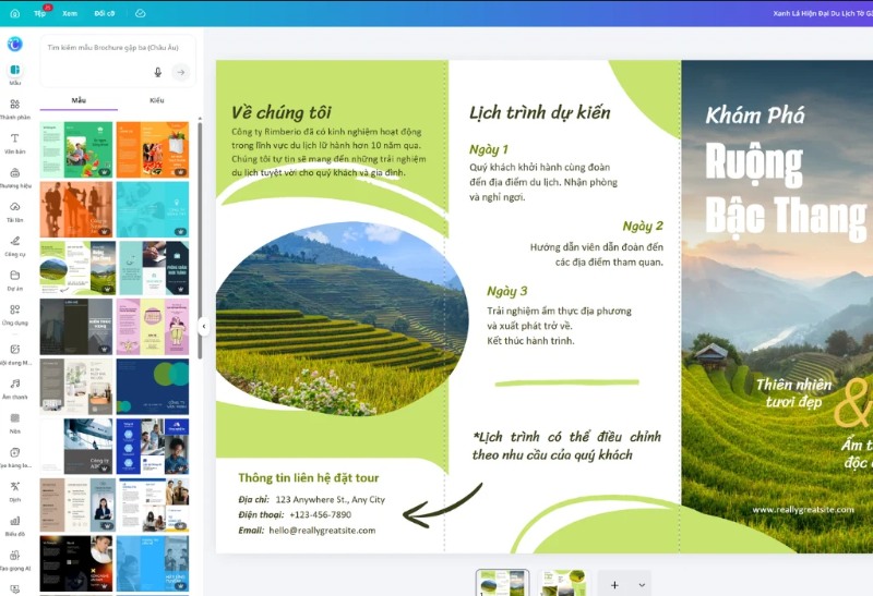 thiết kế catalogue bằng canva