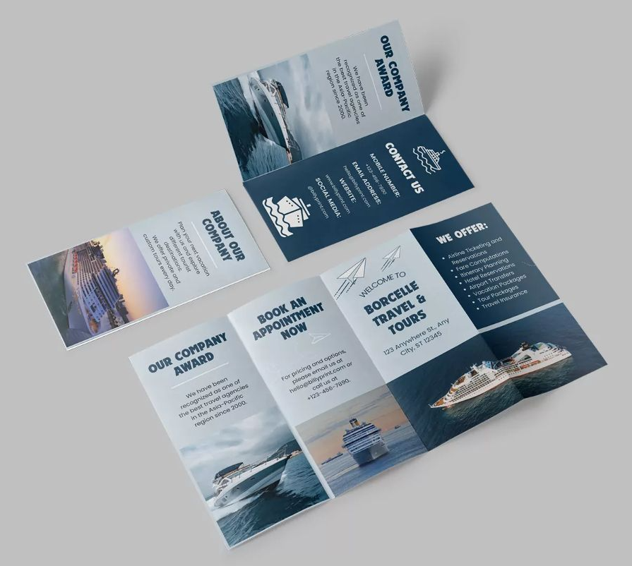 brochure là gì - các mẫu tờ gấp quảng cáo chuyên nghiệp