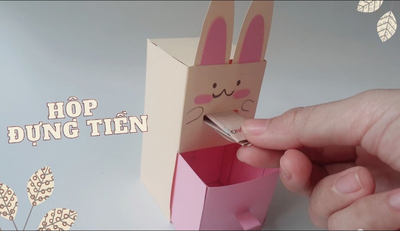 Tự làm hộp đựng tiền bằng giấy đơn giản