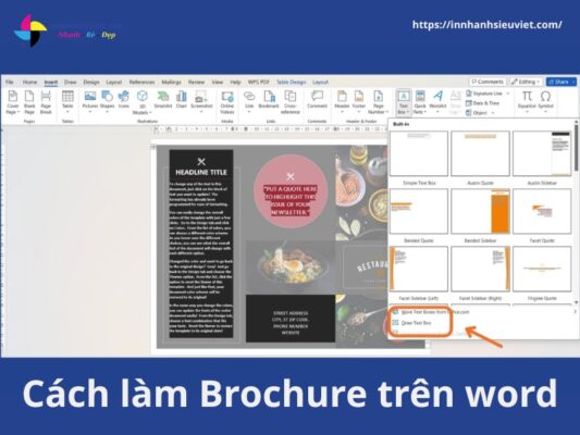 Cách làm Brochure trên word bằng template có sẵn