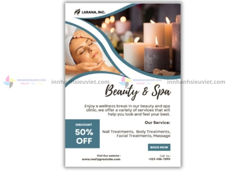Mẫu tờ rơi spa khuyến mãi giảm giá