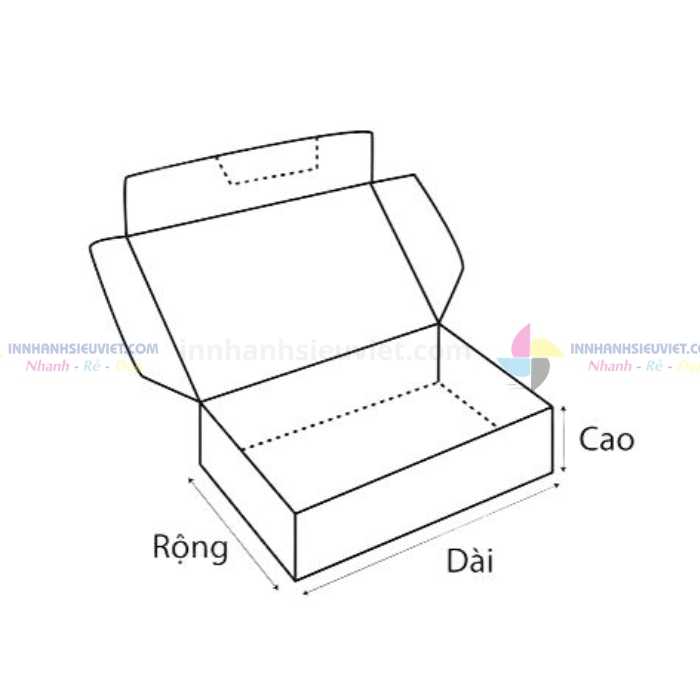 cách đo kích thước hộp giấy