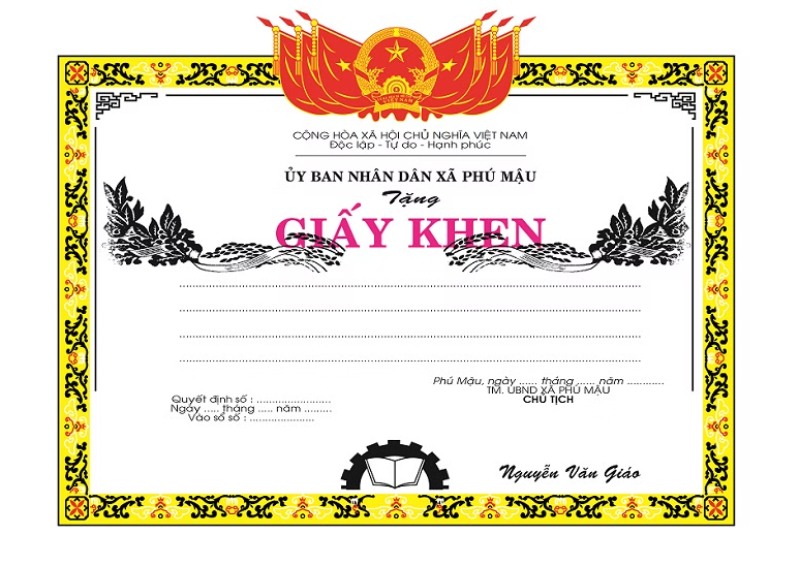 Bằng khen khổ A3