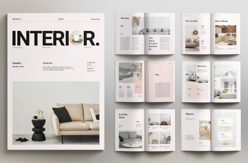 mẫu Brochure nội thất phong cách hiện đại