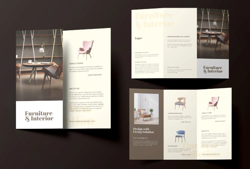 mẫu Brochure nội thất phong cách sang trọng