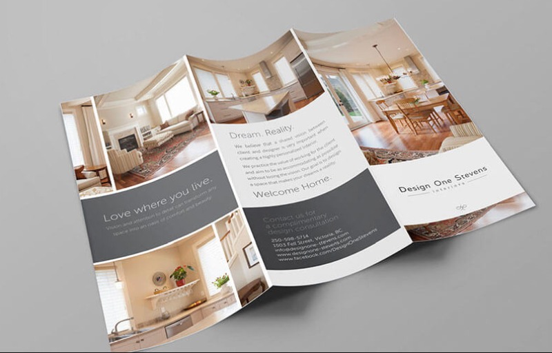 mẫu Brochure nội thất trong gia đình