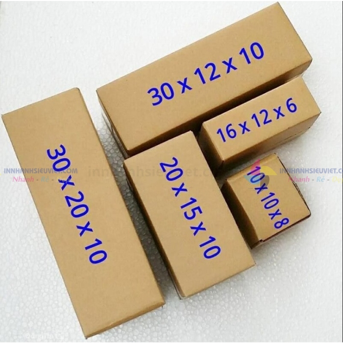 tổng hợp kích thước hộp giấy