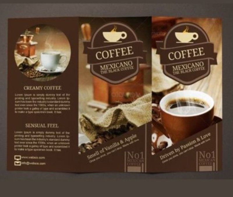 mẫu brochure cà phê phong cách cổ điển