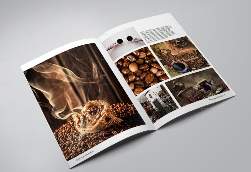 mẫu brochure cà phê thiết kế sang trọng
