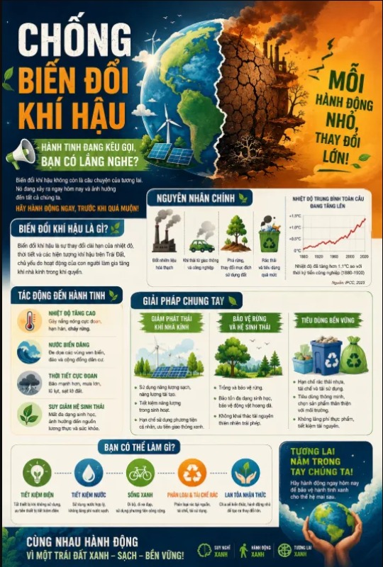mẫu tờ rơi chống biến đổi khí hậu