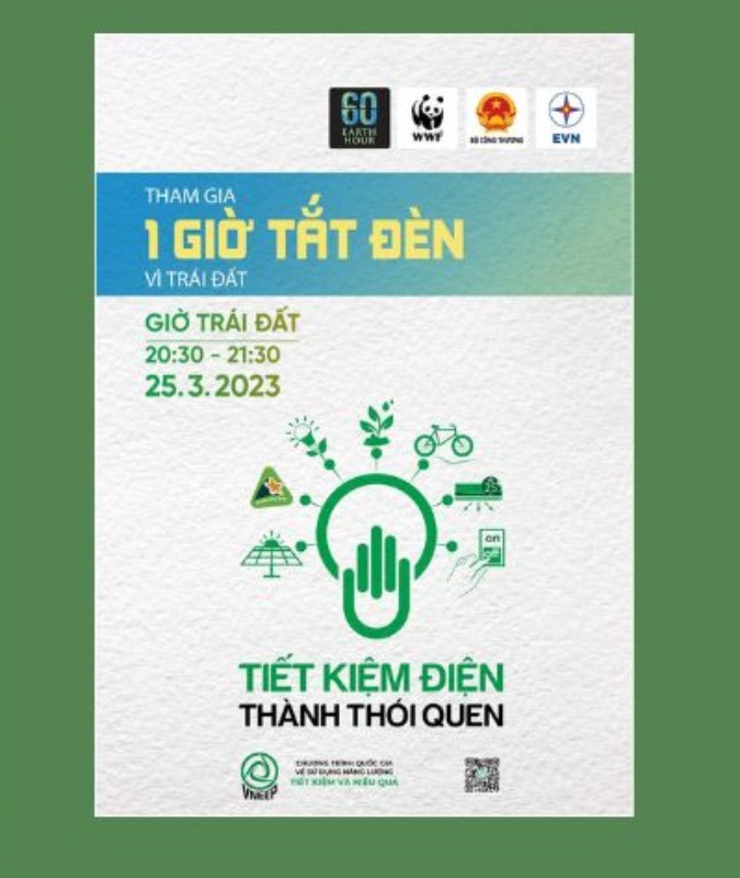 mẫu tờ rơi giờ tắt đèn bảo vệ môi trường