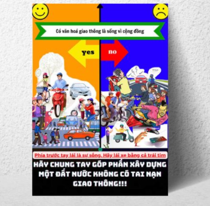 mẫu tờ rơi tuyên truyền hành vi đúng sai khi tham gia giao thông