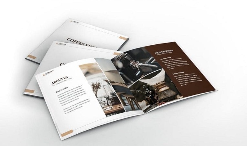 thiết kế mẫu brochure cà phê đẹp theo yêu cầu HN & HCM